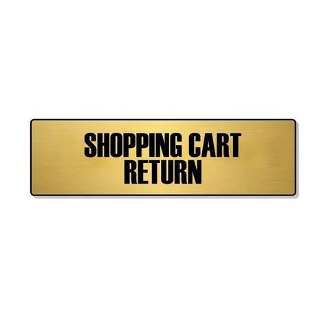 SRGInfotech Acrylic Message Signage | SHOPPING CART RETURN| Gold ...