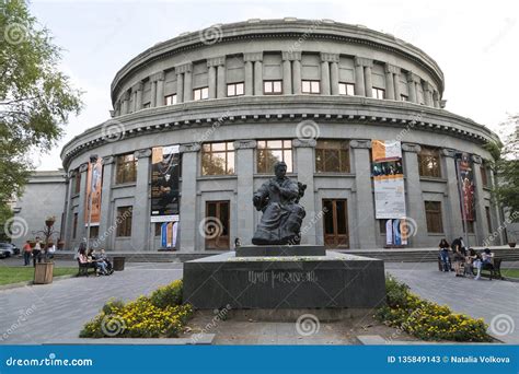 Monument To Aram Khachaturian, Armenian Composer, Against the ...