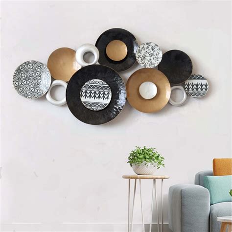 Buy A Symphony Of Metallic Wall Plates Art Panel Online - KRAPHY