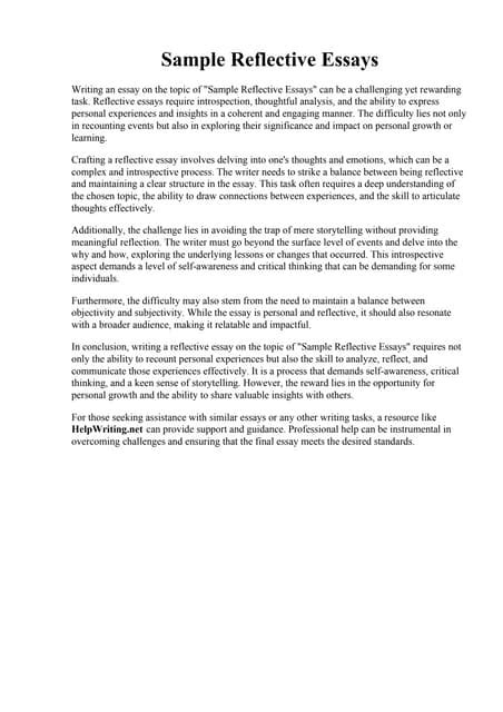 Image result for Sample Reflection