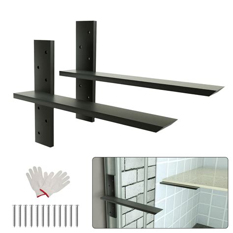 SORQINOTER-(2-Pack) 3/8" Thick 16" T-Shaped Hidden Floating Wall Bracket, Free Hanging Heavy ...