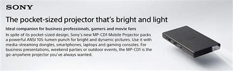 Sony MP-CD1 Compact Pocket Size Mobile Projector (Black) : Amazon.in ...
