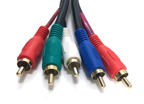 Micro Connectors, Inc. 12 feet Five (5) RCA Male To Five (5) RCA Male ...