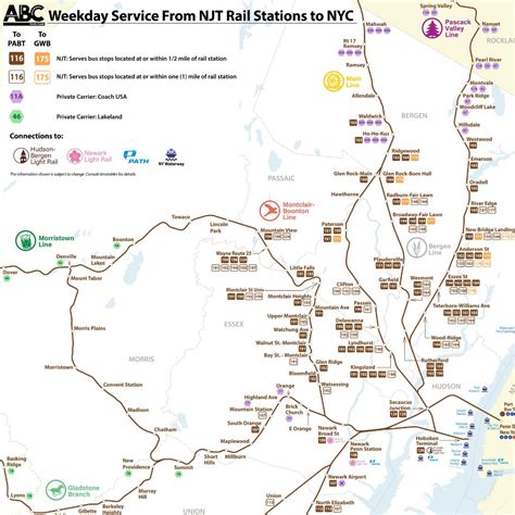 Map Of Nj Transit 165 Bus Routes
