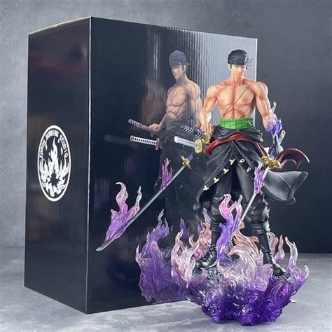 Buy Online King of Hell Zoro 30 cm Purple Demon Flame One Piece Statue ...