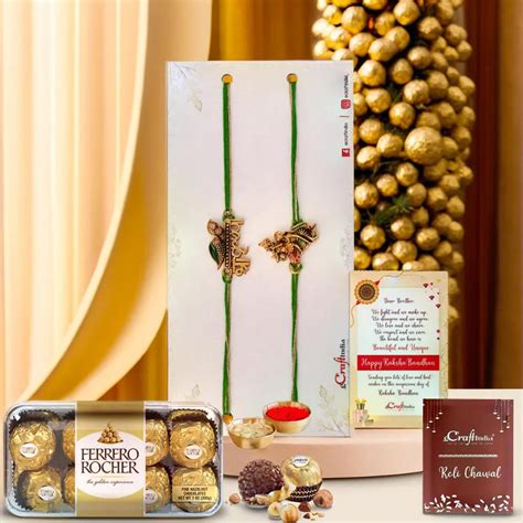 eCraftIndia Set of 2 Green Golden Shri Krishna Radha Krishna Playing F