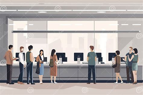 Computer Long Line of People 的图像结果