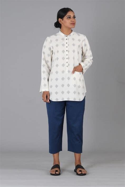 White Jali Polka Shirt