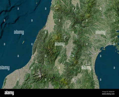 Yamagata, prefecture of Japan. High resolution satellite map Stock Photo - Alamy