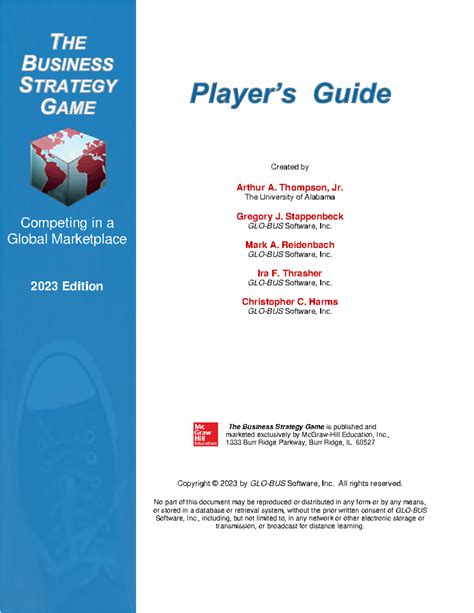 Player's Guide for The Business Strategy Game (BSG) 2023 Edition - Studocu