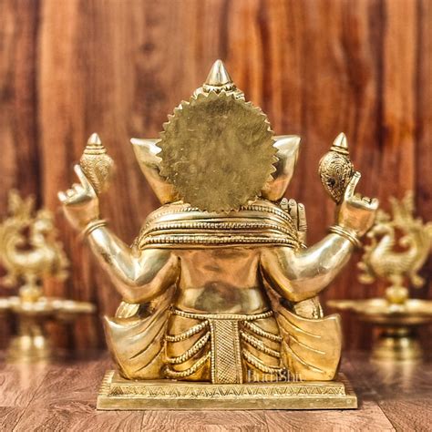 Buy Brass Superfine Ganesha Idol 15" - Budhshiv.com