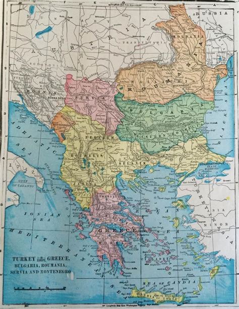 1902 Map of the Balkans