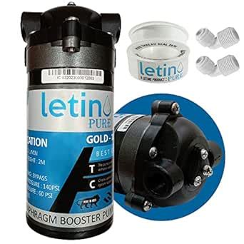 Letino 100% Copper Winding RO Booster Pump | 24V DC 100 GPD Universal ...