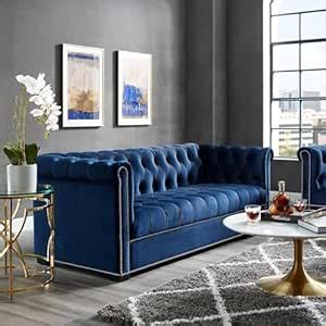 Trend City Handicraft Upholstered Button Tufted Chesterfield Sofa Set ...
