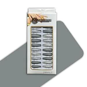Buy Scheibe 24 Reusable Artificial Fake Nail Set| Lightweight & Long ...