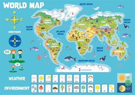 World Map for Kids 的图像结果