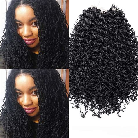 Buy 8Packs 55 Inch Wavy Small Box Braids Crochet Hair Curly ZiZi Braids ...