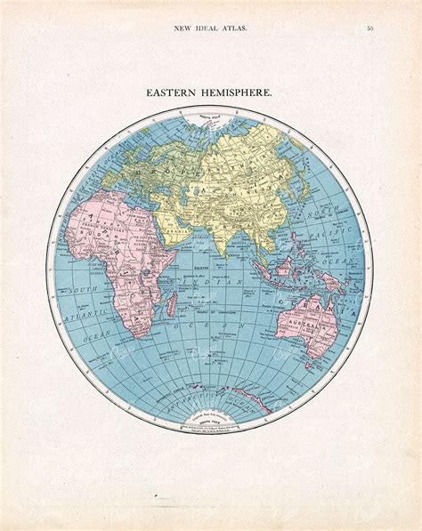 Globe Eastern Hemisphere Map