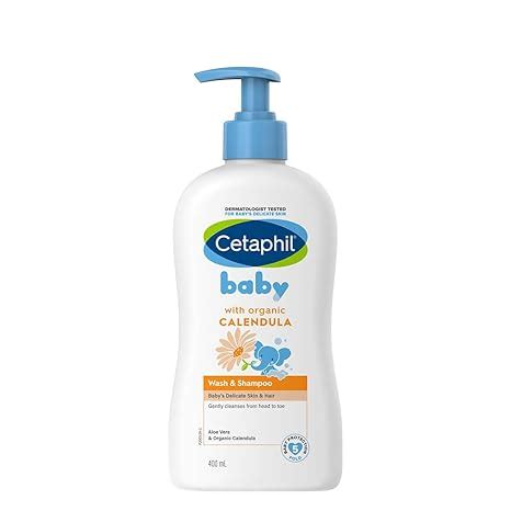Cetaphil Baby Wash & Shampoo with Organic Calendula (400ml) : Amazon.in ...
