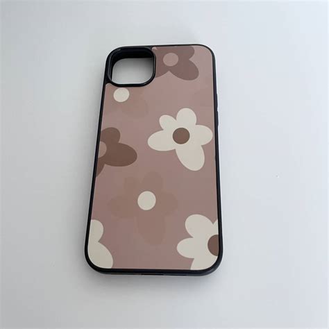 Brown, Beige Flowers Phone Case By By Zoe Charlotte