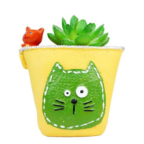 Buy Resin Kitty in Purse Pot for Small Plants Online — Wonderland ...