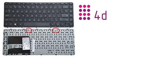 4 D (LABEL) Laptop Keyboard for HP 240 G2 245 G3 14-g000 14-r000 14 ...