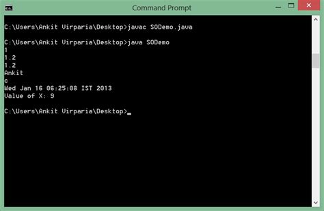 Image result for Java Output Syntax in Command Prompt