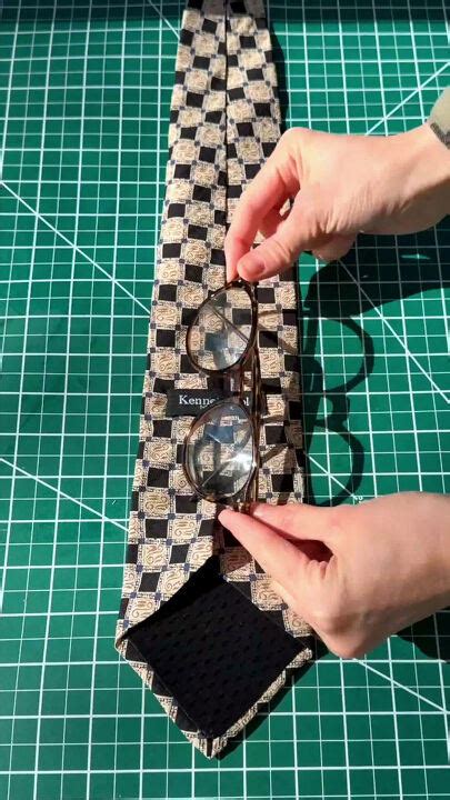 I cut the end off an old tie...