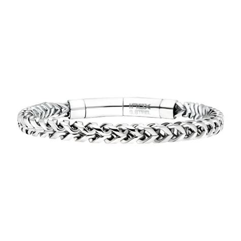 Buy High Polished Finish Stainless Steel Franco Chain Bracelet - INOX ...