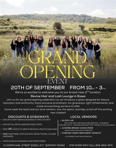 Revive’s Grand Opening , 4 Carmichael St, Unit 107, Essex Junction, VT ...