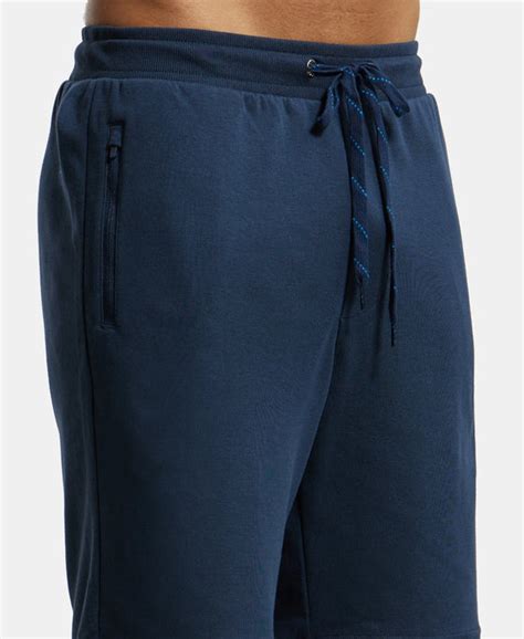 Buy Super Combed Cotton Rich Straight Fit Shorts with Zipper Pockets ...