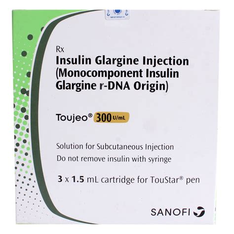 Toujeo 300U/ml Cartridge 3x | Uses, Side Effects, Price | Apollo Pharmacy