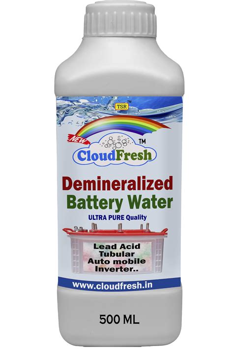 Cloudfresh Ultra Pure Demineralized Water For Batteries 500ml Water ...
