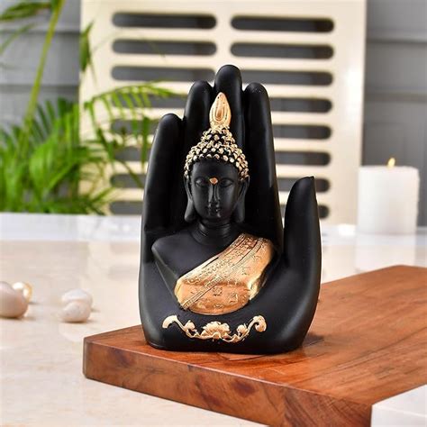 Buy Collectible India Palm Buddha Idol Showpiece, Diwali Gift for ...