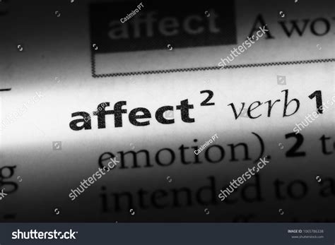 Affect Verb Word Dictionary Affect Verb Stock Photo 1065786338 ...