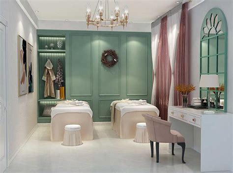 深圳美容店设计 美容院装饰设计 新中式风格