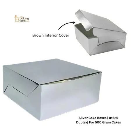 Silver Cake Boxes 8x8x5 | 500 Gram Cake Packaging