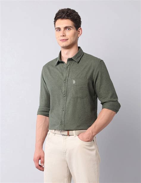 Regular Fit Pure Cotton Shirt – U.S. Polo Assn. India