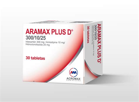 ARAMAX PLUS D 300/10/25 mg – Acromax Dominicana