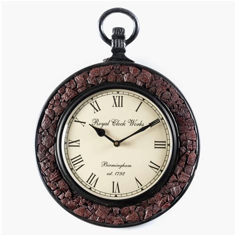 Buy VEDAS Mystical India Wooden Wall Clock - 30.5cm from Vedas at just ...