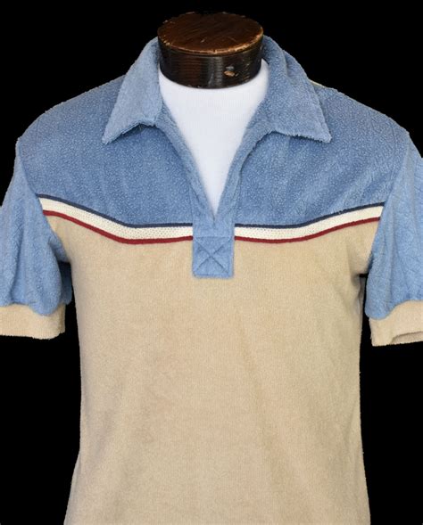 Vintage 70's Terry Cloth Polo Shirt by Kennington - Free Shipping ...