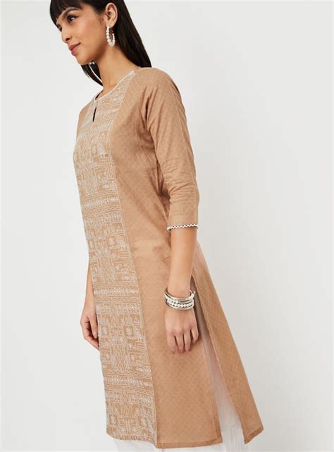 Buy Women Embroidered Straight Kurta Online at just Rs. 599.0 ...