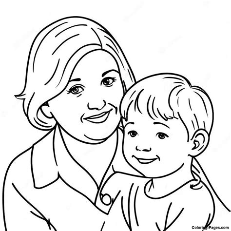 Mom And Son Coloring Pages