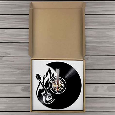 Buy Wall Clock 30Cm Play The Guitar Music Instrument Vinyl Record Wall ...