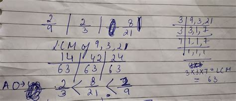 arrange the following fractions in acending and decending order 2/9,2/3 ...