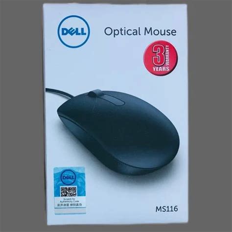 Computer Mouse - Dell MS116 1000Dpi USB Wired Optical Mouse, Led ...