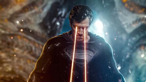 superman, black suit, heat vision, justice league, snyder, cut, 4k, HD ...