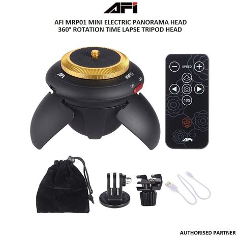 AFI MRP01 Mini Electric Panorama Head 360° Rotation Time Lapse Tripod ...
