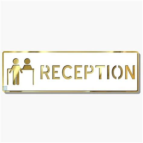 Vertical Root Inc Premium WHITE GOLD Finish Acrylic RECEPTION DESK DOOR ...