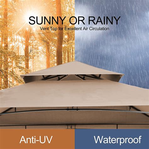 Buy Outdoor Canopy Gazebo with LDE Light, 8 x 5 Ft Grill Gazebo Hardtop ...